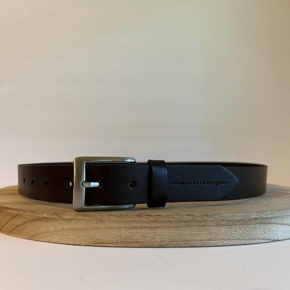 Dark Brown Genuine Leather Made in Guatemala Stitched Handmade Size Large - Picture 1 of 9